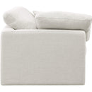 Meridian Indulge Cream Linen Textured Fabric Corner Chair IMAGE 5