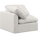  Manufacturer Color_Cream -- Indulge Cream Linen Textured Fabric Upholstered Modular Corner Chair IMAGE 6