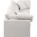  Manufacturer Color_Cream -- Indulge 105" Cream Linen Textured Fabric Upholstered 3 pc Modular Sofa IMAGE 5