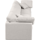  Manufacturer Color_Cream -- Indulge 140" Cream Linen Textured Fabric Upholstered 4 pc Modular Sofa IMAGE 5