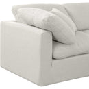  Manufacturer Color_Cream -- Indulge 140" Cream Linen Textured Fabric Upholstered 4 pc Modular Sofa IMAGE 6