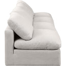  Manufacturer Color_Cream -- Indulge 140" Cream Linen Textured Fabric Upholstered 4 pc Armless Modular Sofa IMAGE 5