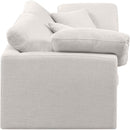  Manufacturer Color_Cream -- Indulge 70" Cream Linen Textured Fabric Upholstered 2 pc Modular Loveseat IMAGE 5