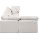  Manufacturer Color_Cream -- Indulge 105" Cream Linen Textured Fabric Upholstered 4 pc Modular Sectional IMAGE 5