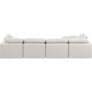 Meridian Indulge Cream Linen Textured Fabric Modular Sectional IMAGE 3