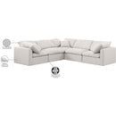 Meridian Indulge Cream Linen Textured Fabric Modular Sectional IMAGE 10