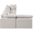  Manufacturer Color_Cream -- Indulge 140" Cream Linen Textured Fabric Upholstered 5 pc Modular Sectional IMAGE 5