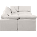  Manufacturer Color_Cream -- Indulge 105" Cream Linen Textured Fabric Upholstered 6 pc Modular Sectional IMAGE 5