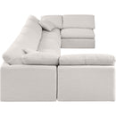  Manufacturer Color_Cream -- Indulge 175" Cream Linen Textured Fabric Upholstered 7 pc Modular Sectional IMAGE 5