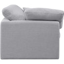  Manufacturer Color_Grey -- Indulge Grey Linen Textured Fabric Upholstered Modular Corner Chair IMAGE 5