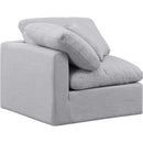  Manufacturer Color_Grey -- Indulge Grey Linen Textured Fabric Upholstered Modular Corner Chair IMAGE 6