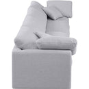  Manufacturer Color_Grey -- Indulge 140" Grey Linen Textured Fabric Upholstered 4 pc Modular Sofa IMAGE 5