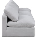  Manufacturer Color_Grey -- Indulge 105" Grey Linen Textured Fabric Upholstered 3 pc Armless Modular Sofa IMAGE 5