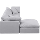  Manufacturer Color_Grey -- Indulge 105" Grey Linen Textured Fabric Upholstered 4 pc Modular Sectional IMAGE 5