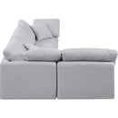  Manufacturer Color_Grey -- Indulge 105" Grey Linen Textured Fabric Upholstered 4 pc Modular Sectional IMAGE 5