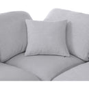  Manufacturer Color_Grey -- Indulge 140" Grey Linen Textured Fabric Upholstered 5 pc Modular Sectional IMAGE 7