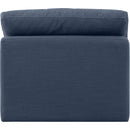  Manufacturer Color_Navy -- Indulge Navy Linen Textured Fabric Upholstered Modular Armless Chair IMAGE 3