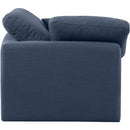  Manufacturer Color_Navy -- Indulge Navy Linen Textured Fabric Upholstered Modular Corner Chair IMAGE 5