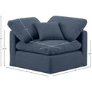  Manufacturer Color_Navy -- Indulge Navy Linen Textured Fabric Upholstered Modular Corner Chair IMAGE 8