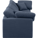  Manufacturer Color_Navy -- Indulge 105" Navy Linen Textured Fabric Upholstered 3 pc Modular Sofa IMAGE 5
