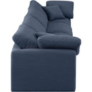 Manufacturer Color_Navy -- Indulge 140" Navy Linen Textured Fabric Upholstered 4 pc Modular Sofa IMAGE 5