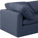  Manufacturer Color_Navy -- Indulge 105" Navy Linen Textured Fabric Upholstered 4 pc Modular Sectional IMAGE 6