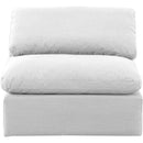 Manufacturer Color_White -- Indulge White Linen Textured Fabric Upholstered Modular Armless Chair IMAGE 4