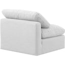  Manufacturer Color_White -- Indulge White Linen Textured Fabric Upholstered Modular Armless Chair IMAGE 6
