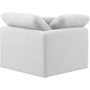  Manufacturer Color_White -- Indulge White Linen Textured Fabric Upholstered Modular Corner Chair IMAGE 3