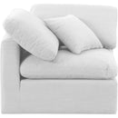  Manufacturer Color_White -- Indulge White Linen Textured Fabric Upholstered Modular Corner Chair IMAGE 4