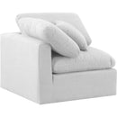  Manufacturer Color_White -- Indulge White Linen Textured Fabric Upholstered Modular Corner Chair IMAGE 6