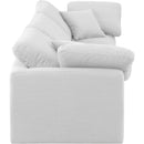 Manufacturer Color_White -- Indulge 105" White Linen Textured Fabric Upholstered 3 pc Modular Sofa IMAGE 5