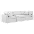 Meridian Indulge White Linen Textured Fabric Modular Sofa IMAGE 8