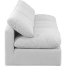  Manufacturer Color_White -- Indulge 105" White Linen Textured Fabric Upholstered 3 pc Armless Modular Sofa IMAGE 5