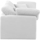  Manufacturer Color_White -- Indulge 70" White Linen Textured Fabric Upholstered 2 pc Modular Loveseat IMAGE 5