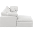  Manufacturer Color_White -- Indulge 105" White Linen Textured Fabric Upholstered 4 pc Modular Sectional IMAGE 5