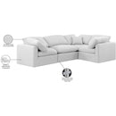  Manufacturer Color_White -- Indulge 105" White Linen Textured Fabric Upholstered 4 pc Modular Sectional IMAGE 10