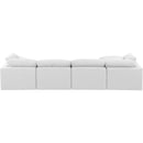  Manufacturer Color_White -- Indulge 140" White Linen Textured Fabric Upholstered 5 pc Modular Sectional IMAGE 3