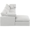  Manufacturer Color_White -- Indulge 140" White Linen Textured Fabric Upholstered 5 pc Modular Sectional IMAGE 5