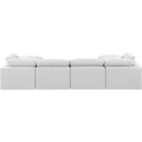  Manufacturer Color_White -- Indulge 140" White Linen Textured Fabric Upholstered 6 pc Modular Sectional IMAGE 3