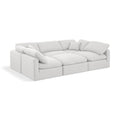  Manufacturer Color_White -- Indulge 105" White Linen Textured Fabric Upholstered 6 pc Modular Sectional IMAGE 1