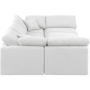  Manufacturer Color_White -- Indulge 105" White Linen Textured Fabric Upholstered 6 pc Modular Sectional IMAGE 5
