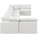  Manufacturer Color_White -- Indulge 175" White Linen Textured Fabric Upholstered 7 pc Modular Sectional IMAGE 5