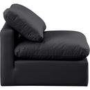  Manufacturer Color_Black -- Meridian Indulge Stationary Leather Look Chair IMAGE 5