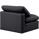  Manufacturer Color_Black -- Meridian Indulge Stationary Leather Look Chair IMAGE 6