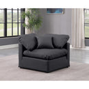  Manufacturer Color_Black -- Meridian Indulge Stationary Leather Look Chair IMAGE 2