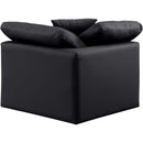  Manufacturer Color_Black -- Meridian Indulge Stationary Leather Look Chair IMAGE 3