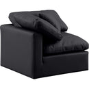  Manufacturer Color_Black -- Meridian Indulge Stationary Leather Look Chair IMAGE 6