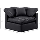  Manufacturer Color_Black -- Meridian Indulge Stationary Leather Look Chair IMAGE 8