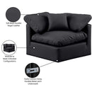  Manufacturer Color_Black -- Meridian Indulge Stationary Leather Look Chair IMAGE 9
